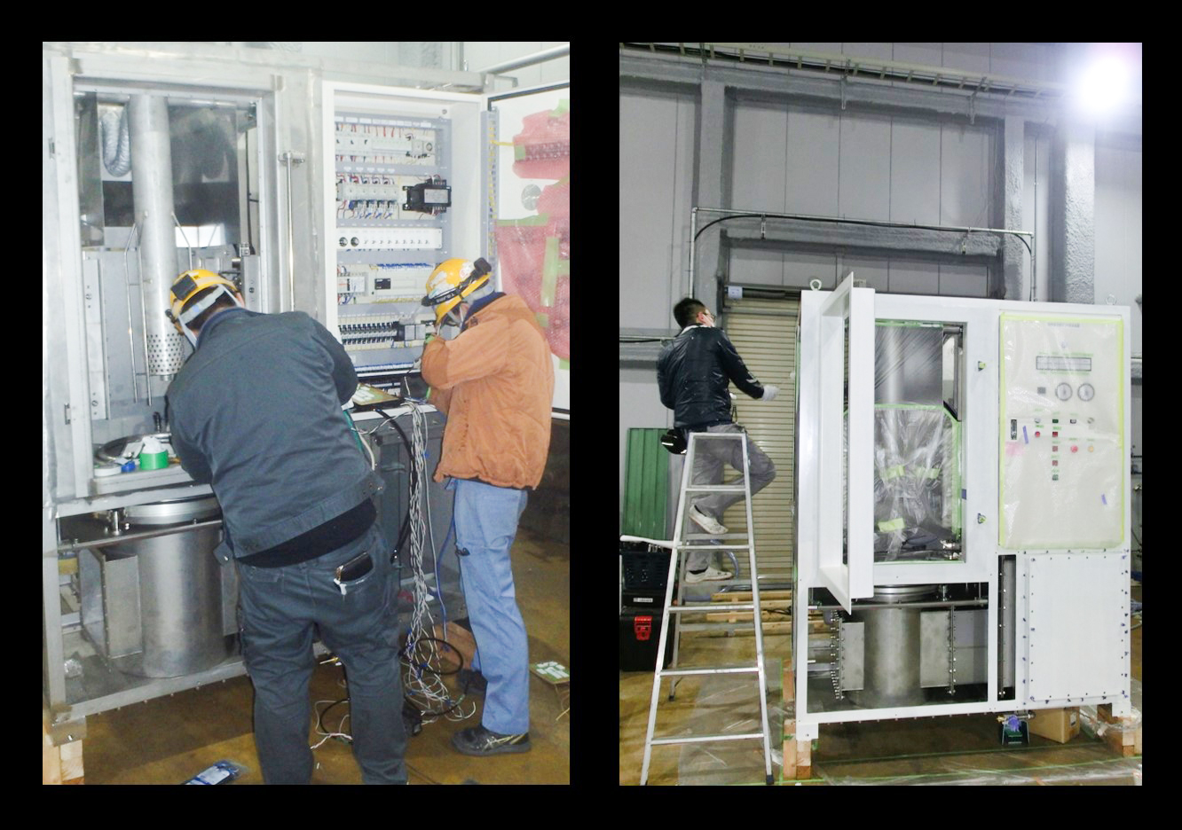 ダクト除染装置の製作時の様子①